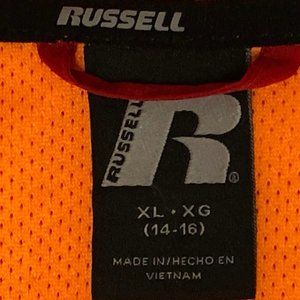 Russell Boys'  Sz XL 14 -16 Hooded Windbreaker Ora